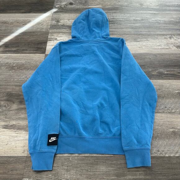 Nike Sportswear Just Do It Spellout Slogan Blue Men S Pullover Hoodie Athleisure - Picture 3 of 9